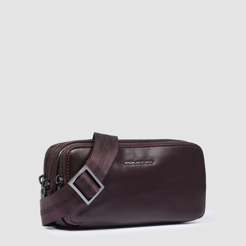 Men's Leather Clutch Bag with 12 Card Slots