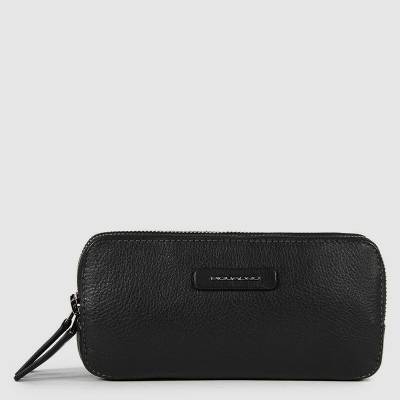 Men's Leather Clutch with 12 Card Slots and 3 Compartments