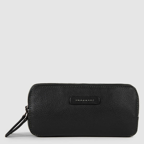 Men's Leather Clutch with 12 Card Slots and 3 Compartments - 1