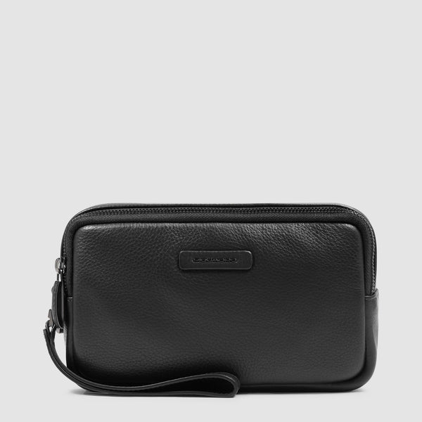 Men's Leather Clutch with Wrist Strap - 1