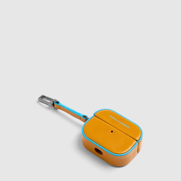 Leather AirPods® Pro Case with Attachment Ring - Yellow