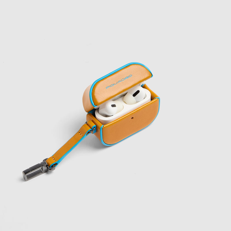 Leather AirPods® Pro Case with Attachment Ring - Yellow - photo 2