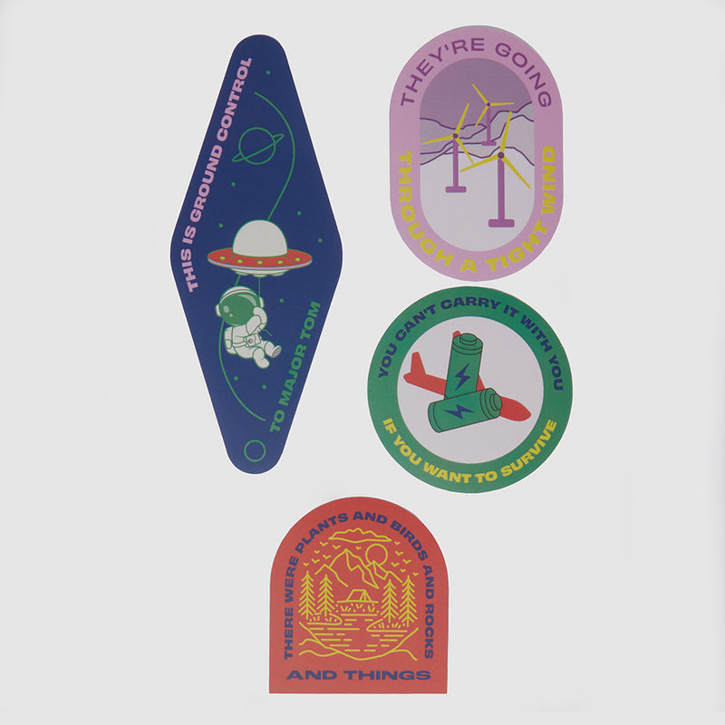 Vinyl Sticker Set for Suitcases and Luggage - Pink