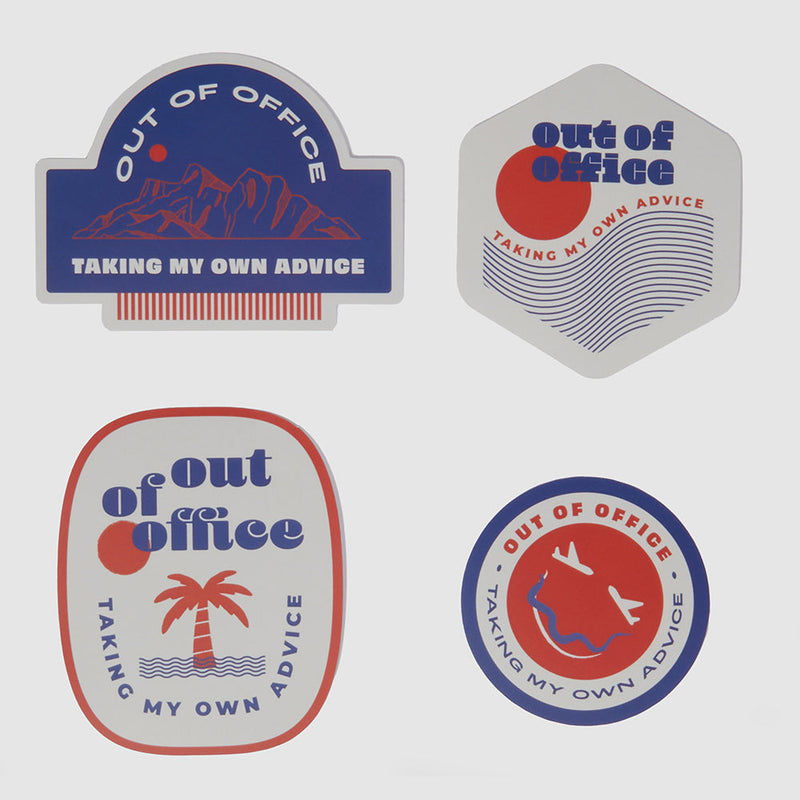 Conjunto de adesivos de vinil para malas de viagem e bagagem - Bege