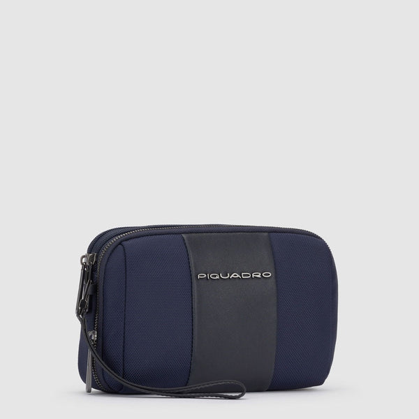 Pochette uomo a due scomparti in tessuto riciclato - 2