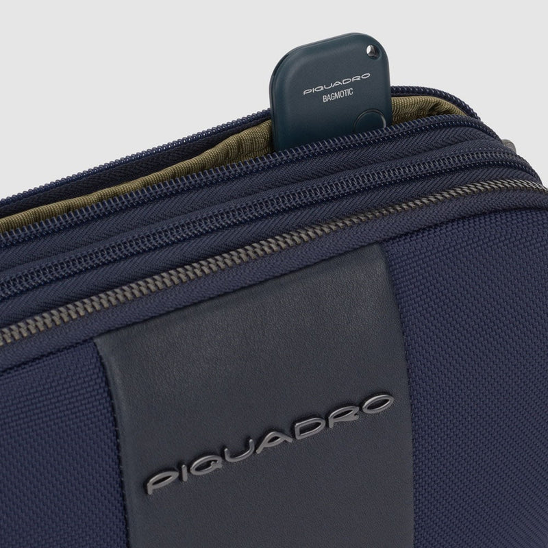 Pochette uomo a due scomparti in tessuto riciclato