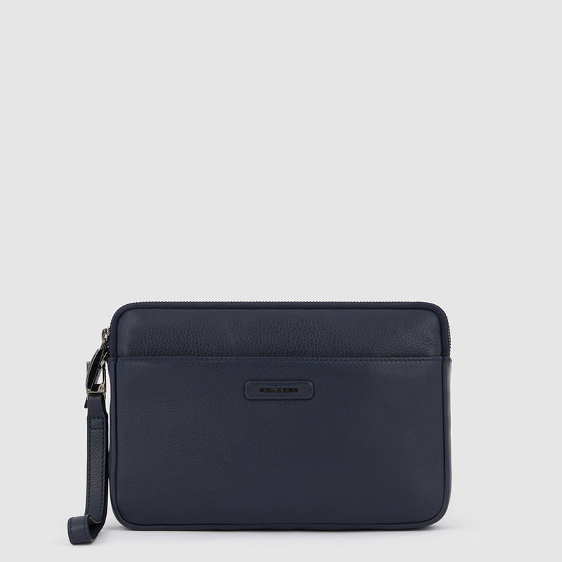 Pochette uomo con protezione RFID - blu