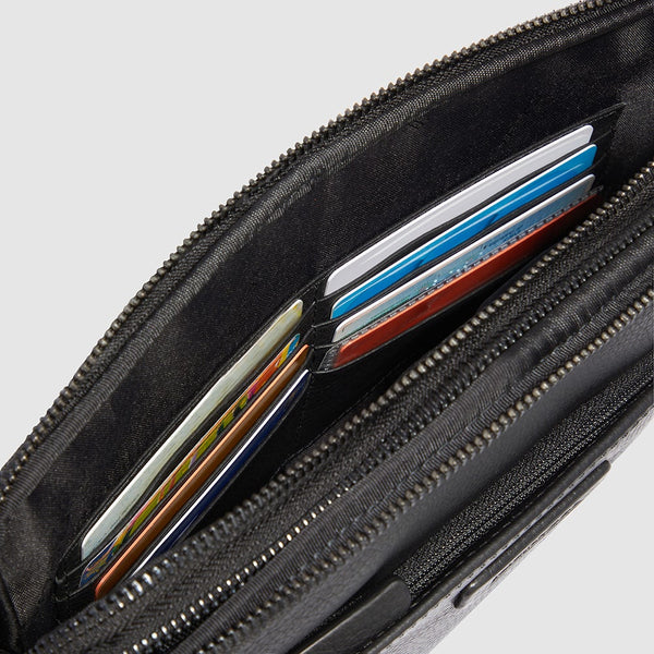Men's Leather Clutch with 8 Card Slots and RFID Protection - Black - photo 8