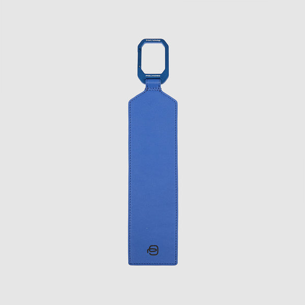 Address tag in pelle con moschettone in alluminio - 1