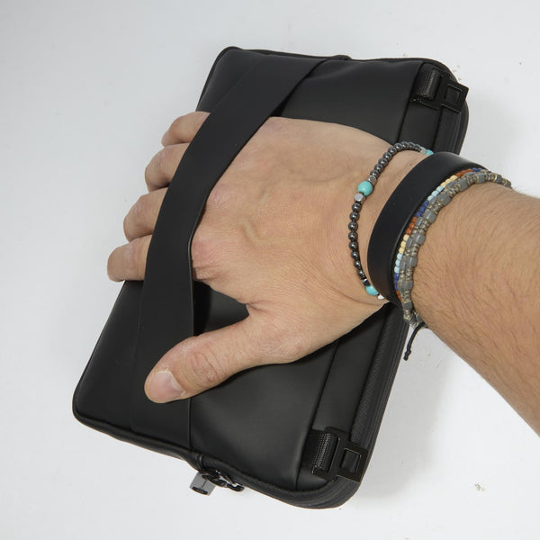 Water-Resistant iPad® mini Clutch with Trolley Strap - Black - photo 6