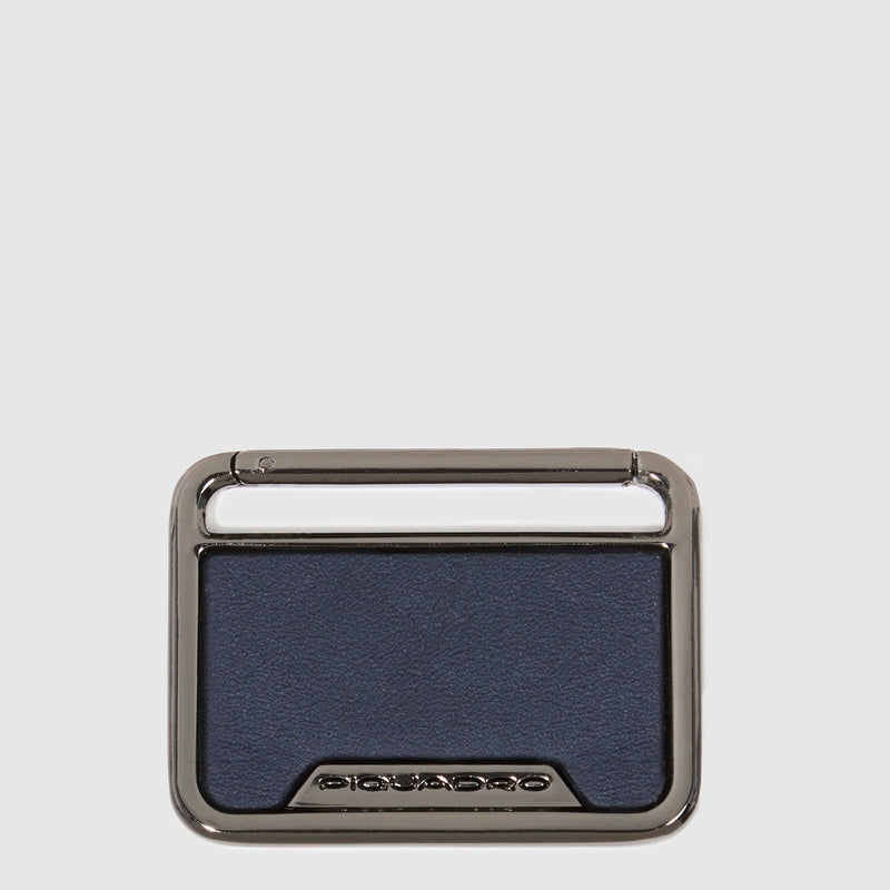 Gunmetal Monogram Plate with Your Initials - Electric blue