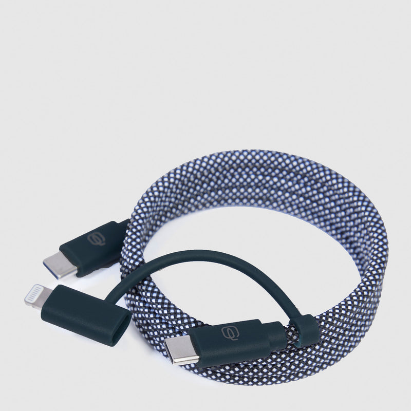 Cavo di ricarica magnetico Type C e lightning - grigio