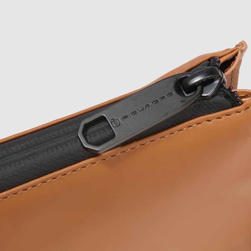 Wristlet Clutch in Water-Resistant Rubberized Fabric - Brick - photo 4