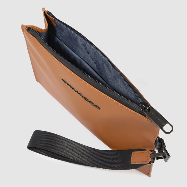 Wristlet Clutch in Water-Resistant Rubberized Fabric - Brick - photo 5