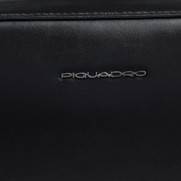 Leather Cable Pouch with Mouse Pocket – Blue Square - Black - photo 5