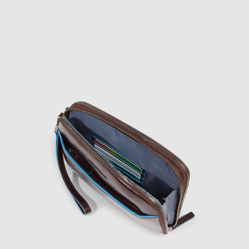 Bolso de mano hombre de tres fuelles - Caoba - foto 4
