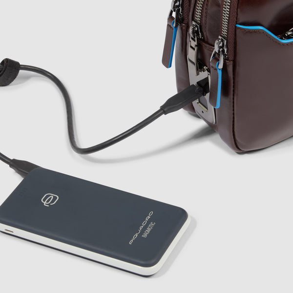 Men's Leather Clutch with Fingerprint Lock - 5