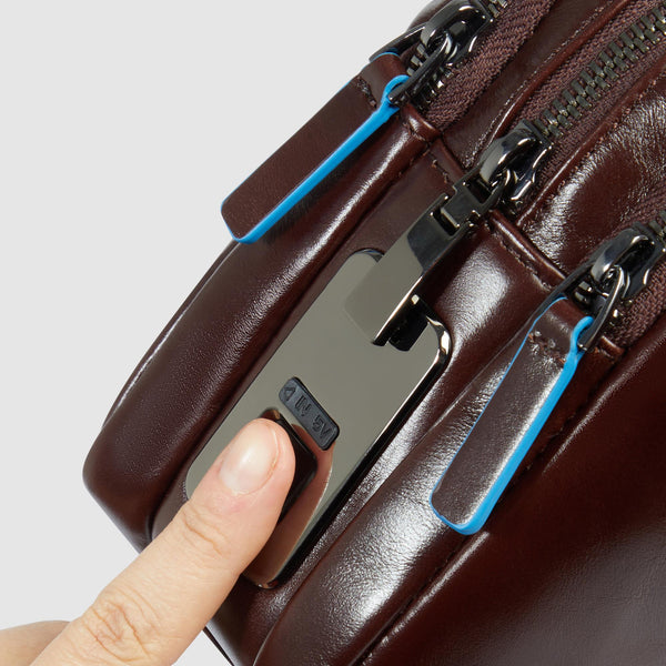 Men's Leather Clutch with Fingerprint Lock - 6