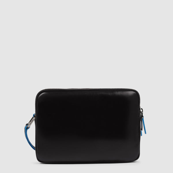 Men's Leather Clutch with Fingerprint Lock - Black - photo 3