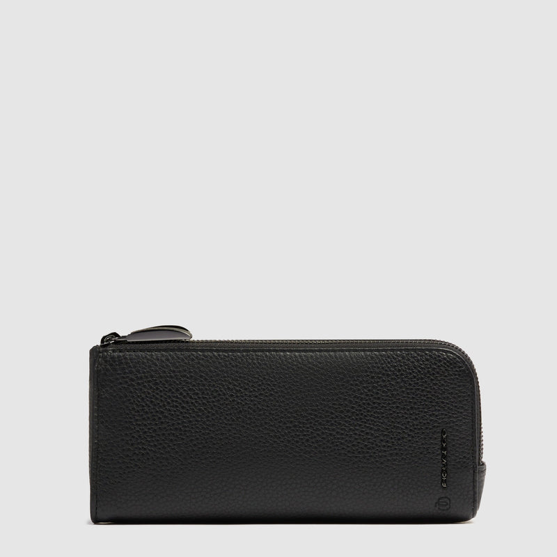 Men's Leather Pouch with Glasses Compartment