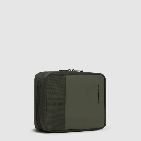 Modular Water-Resistant Toiletry Bag in Recycled Fabric - Green - photo 2