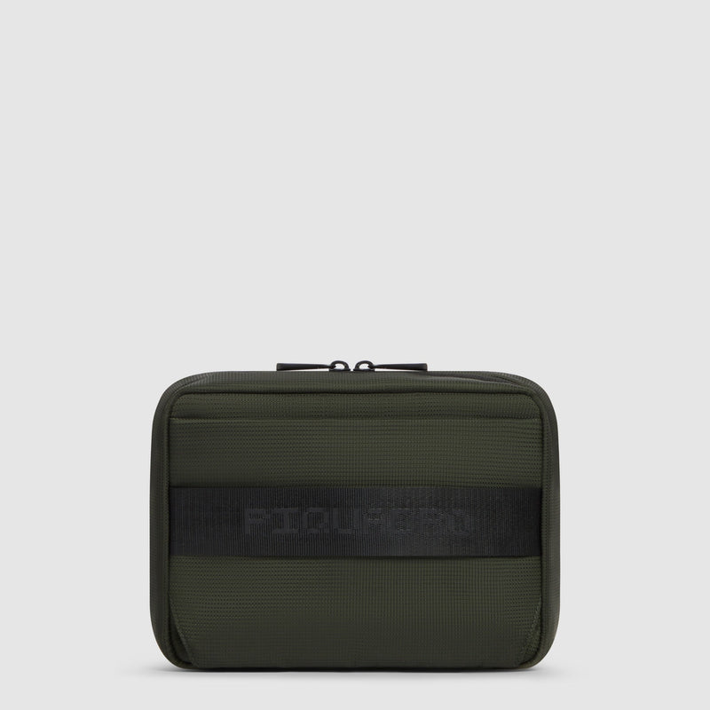 Modular Water-Resistant Toiletry Bag in Recycled Fabric - Green - photo 3