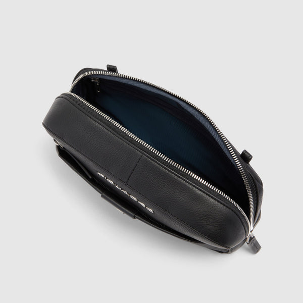Men's Leather Clutch Bag with Removable Strap - Black - photo 5