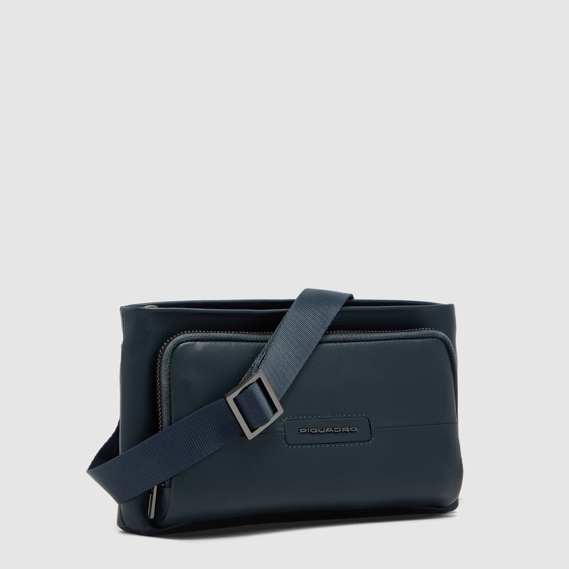 Men's Leather Clutch Bag with Removable Wrist Strap