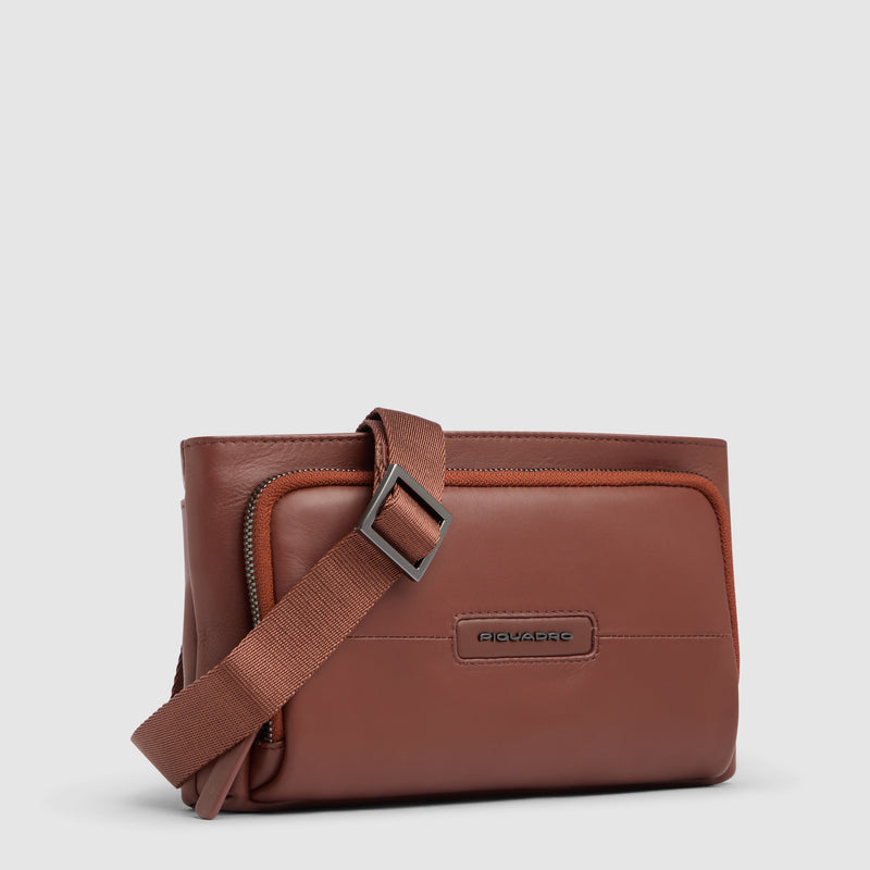 Men's Leather Clutch Bag with Removable Wrist Strap - Leather brown - photo 2