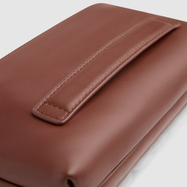 Men's Leather Clutch Bag with Removable Wrist Strap - Leather brown - photo 5