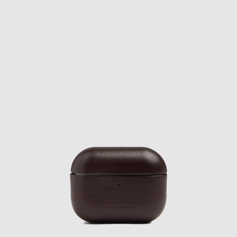 Custodia in pelle per Airpods PRO 3 - mogano