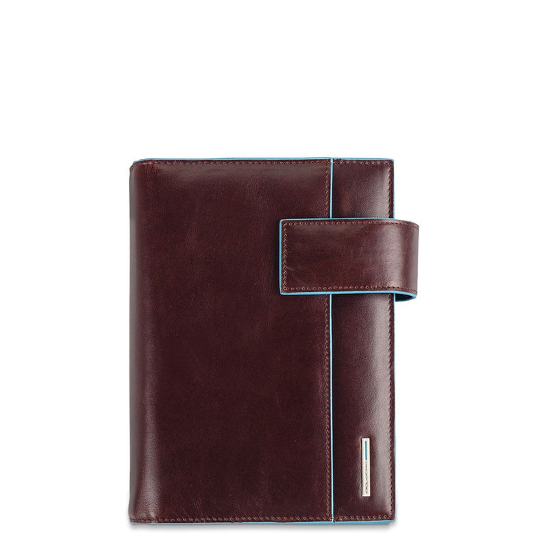Leather Organizer with 6 Rings and Pen Loop - Mahogany