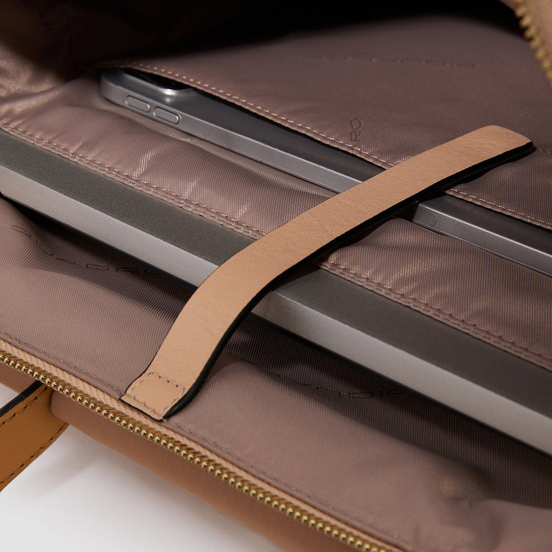 Women's 14" Leather Laptop Tote with iPad® Pocket