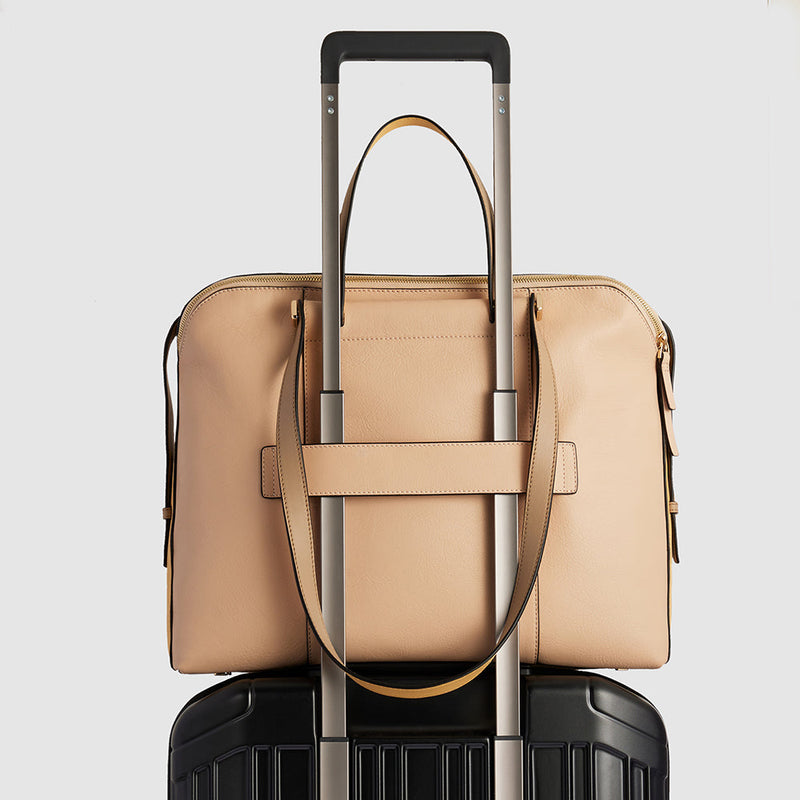 Women's 14" Leather Laptop Tote with iPad® Pocket