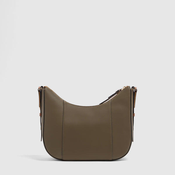 Women's Leather Crossbody Bag for iPad® mini - Hazelnut suede - photo 3