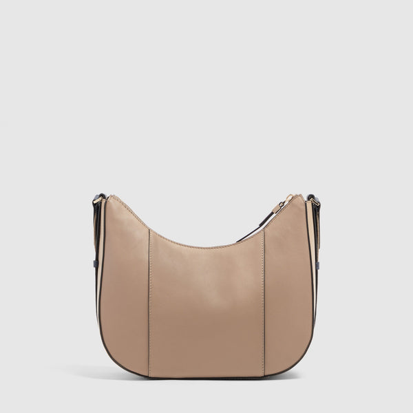 Umhängetasche Damen mit iPad®mini-Fach - Taupe/Blau - Bild 3