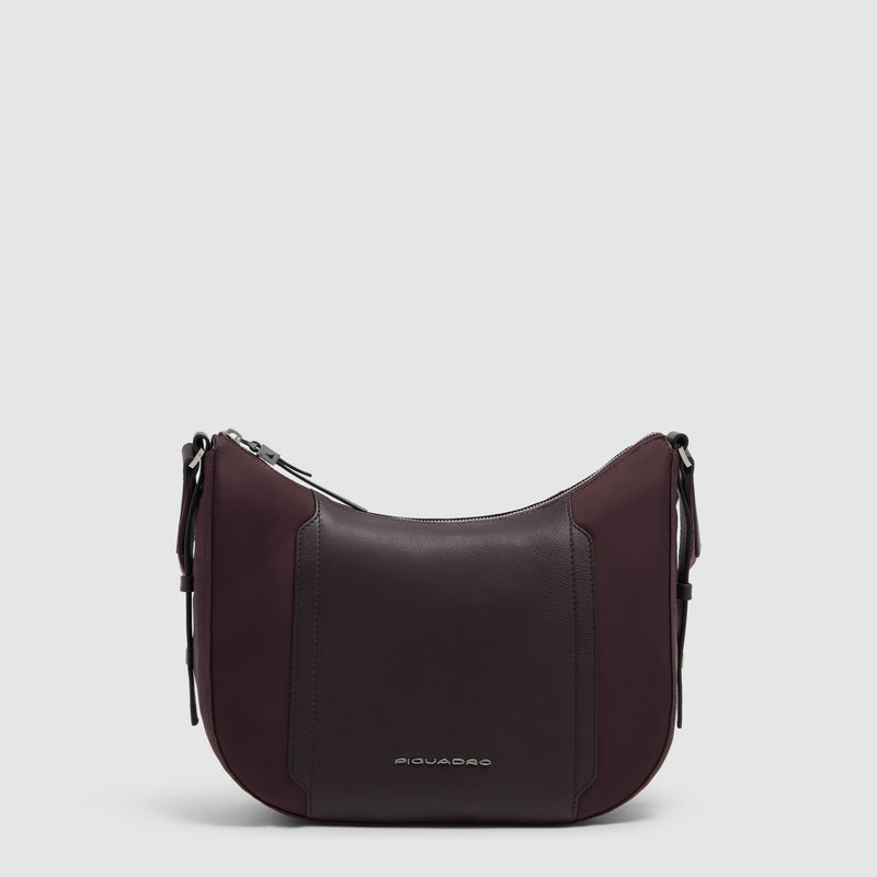 Women's iPad® mini Shoulder Bag with RFID Protection - Dark burgundy