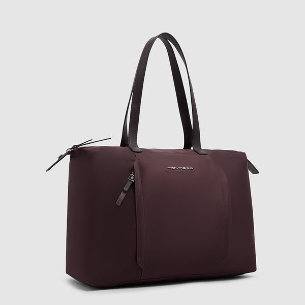 15.6" Laptop Bag in Recycled Fabric & Leather - 3