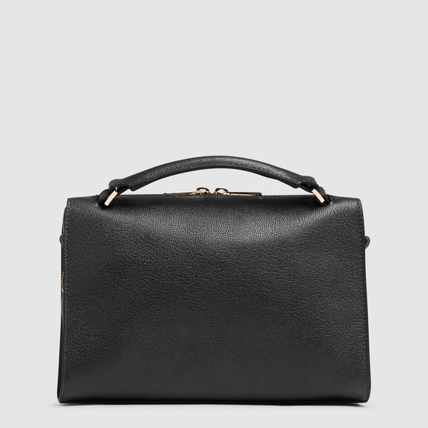 Women's Leather Shoulder Bag for iPad® mini - Black - photo 3