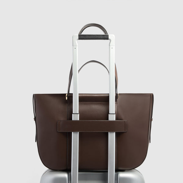 Sac à ordinateur 14" femme - Daim noyer foncé - photo 3