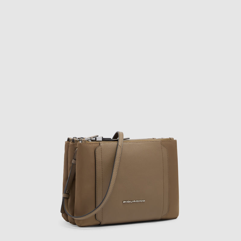 Borsa tracolla donna in tessuto riciclato - vista alternativa