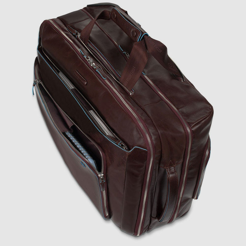 Leather Cabin Trolley with 15.6" Laptop Sleeve - Mahogany - photo 3