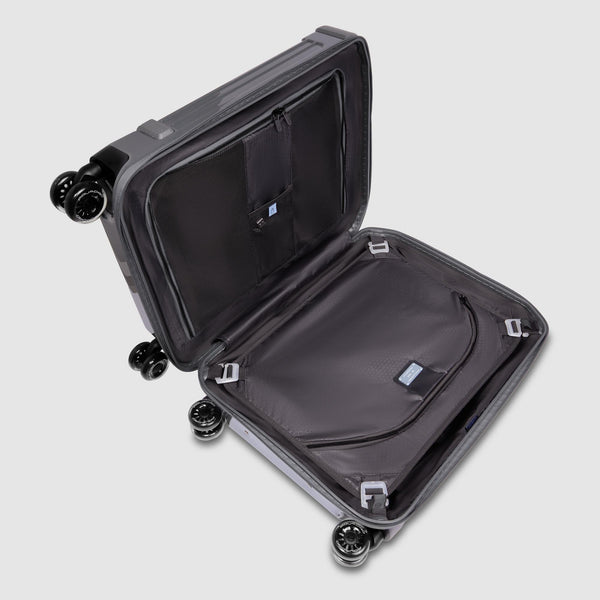 Hard Shell Cabin Suitcase with USB Ports - Grey - photo 4