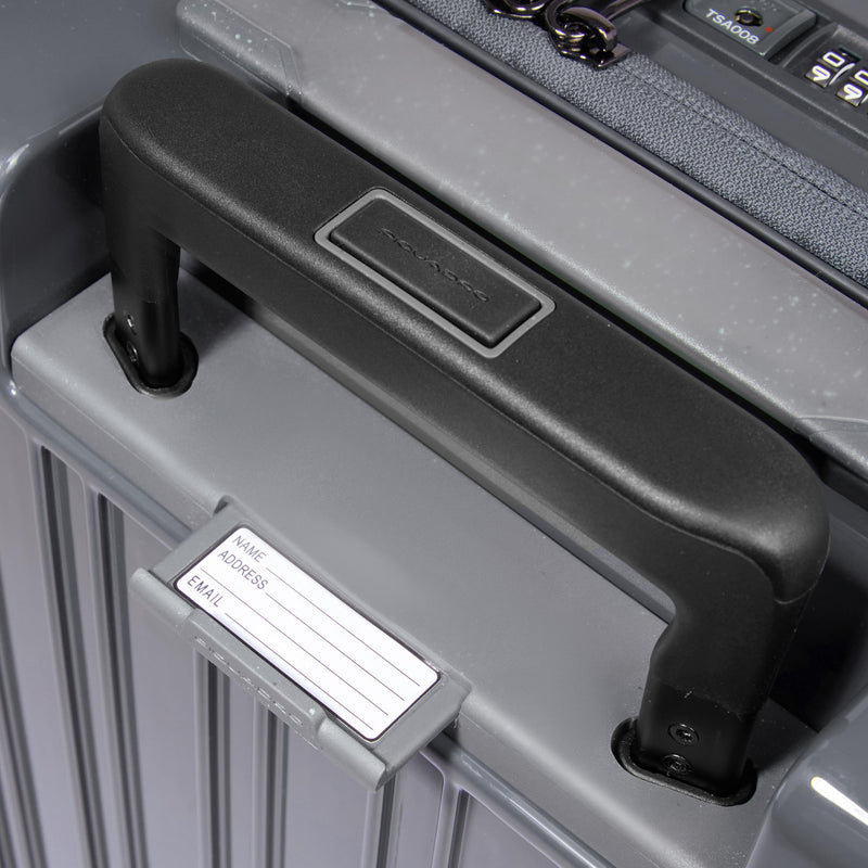 Hard Shell Cabin Suitcase with USB Ports - Grey - photo 5