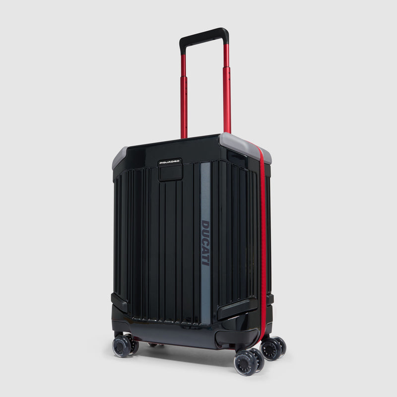 Piquadro x Ducati Hard-Shell Cabin Luggage 55 cm with TSA Lock - Black - photo 2