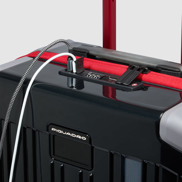Piquadro x Ducati Hard-Shell Cabin Luggage 55 cm with TSA Lock - Black - photo 5