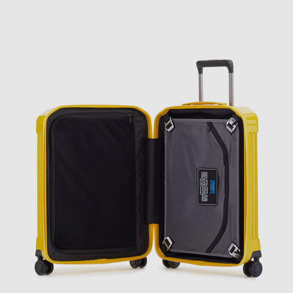 Twarda walizka kabinowa z zamkiem TSA i portem USB-C - Żółty - zdjęcie 4