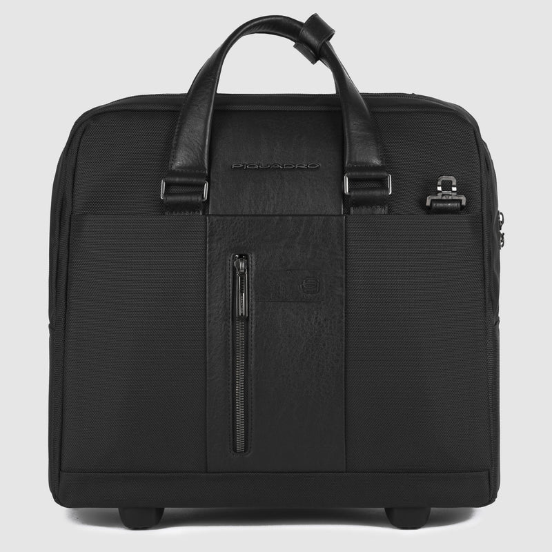 Trolley pilota sottile con porta pc 15,6"   - nero