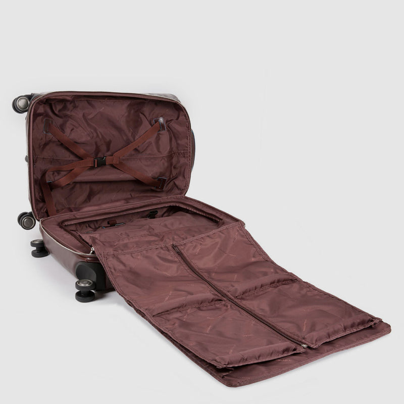 Leather Cabin Trolley for 15.6" Laptop with TSA Lock