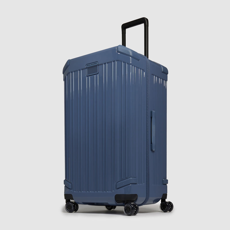 Valise trolley à 4 roues format trunk - Bleu aviation - photo 2